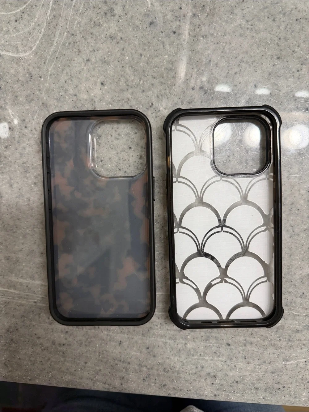 iPhone 13 Pro Sonix Tortoise Shell AND Casetify case with Black PopSockets